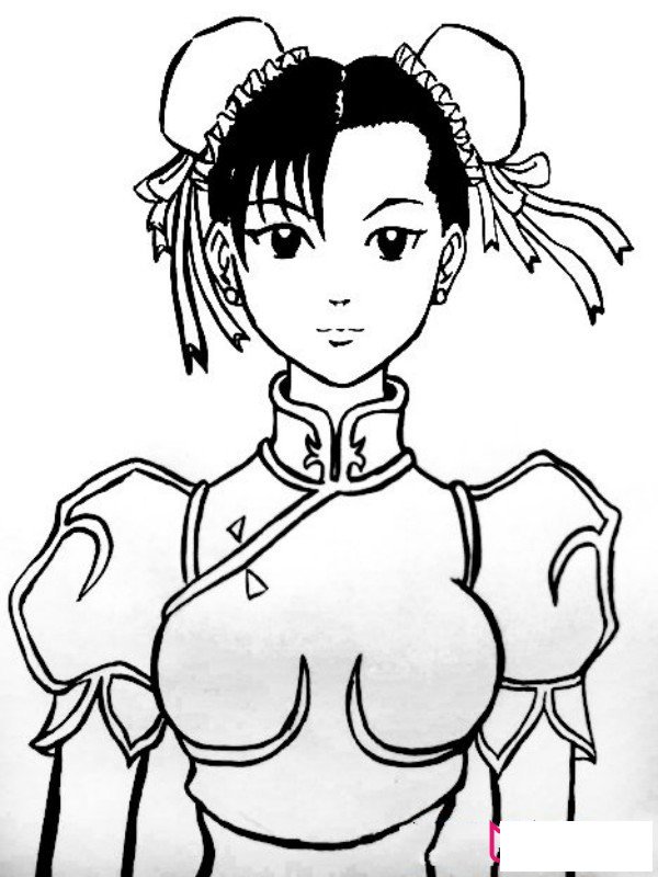 街头霸王春丽简笔画