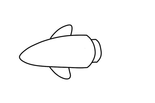 卡通飞船简笔画