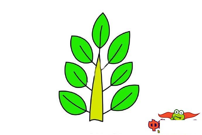 花草简笔画大全带颜色,花草树木简笔画彩色的