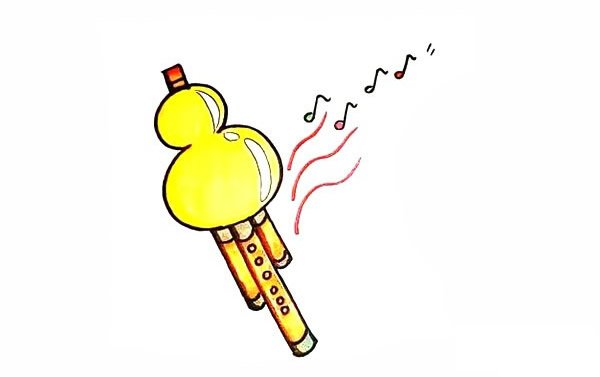 乐器葫芦丝简笔画