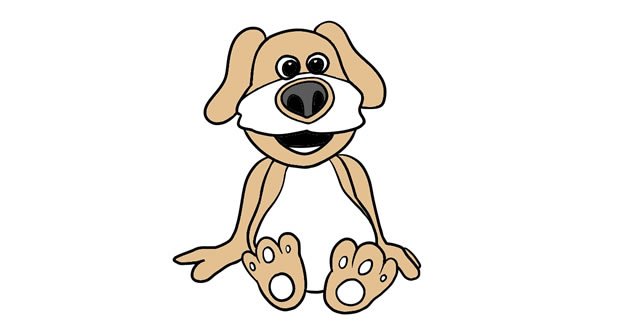 会说话的狗狗本简笔画