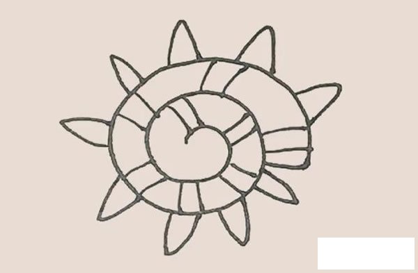 海螺简笔画步骤图