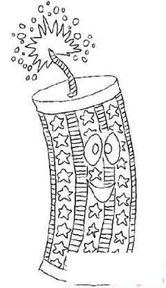 卡通鞭炮简笔画图片