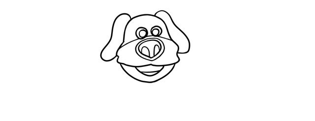 会说话的狗狗本简笔画