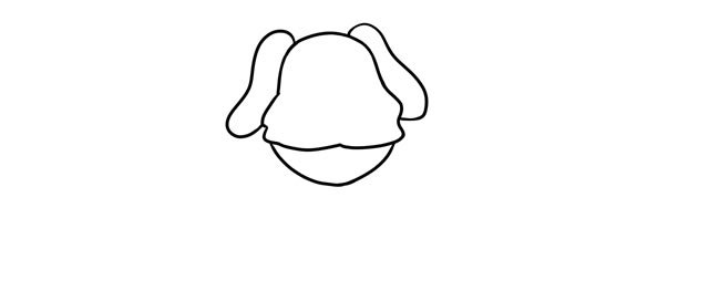 会说话的狗狗本简笔画