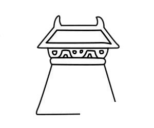 寺庙简笔画图片