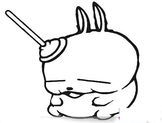 儿童搞笑的流氓兔简笔画图片