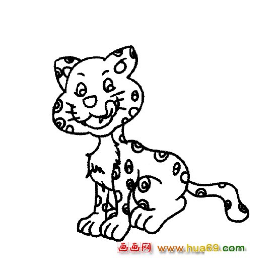可爱的小豹子1│动物简笔画
