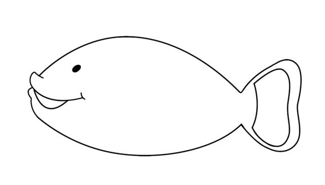 可爱的小丑鱼简笔画步骤图