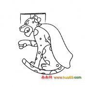 凶恶的豹子（动物简笔画）