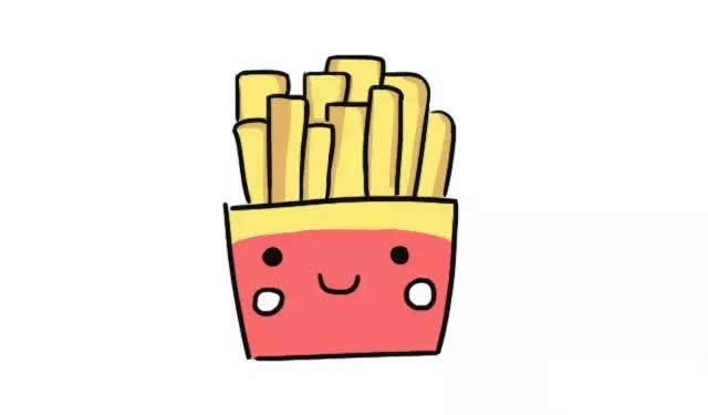 卡通薯条简笔画