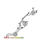 一支梅花-花卉简笔画