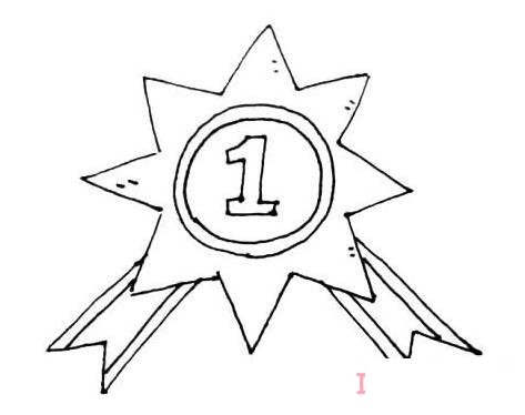 奖章怎么画简洁可爱 奖章简笔画图片