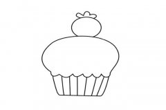 草莓蛋糕简笔画