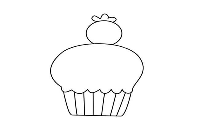 草莓蛋糕简笔画