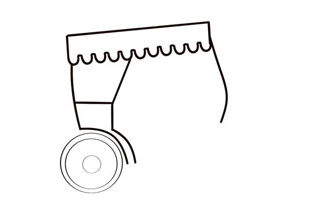 人力三轮车简笔画