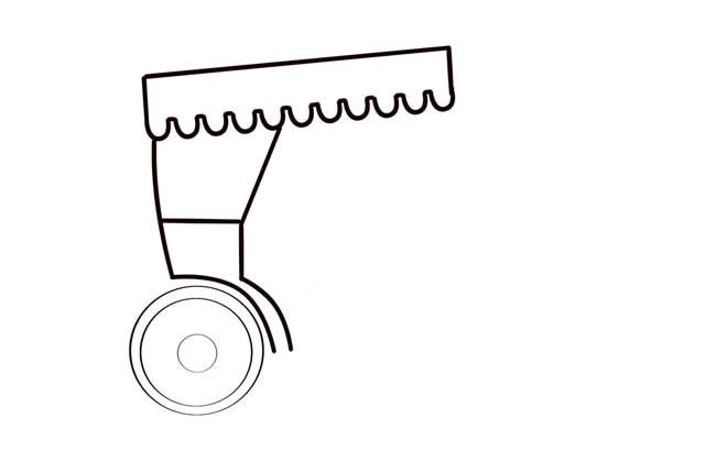 人力三轮车简笔画