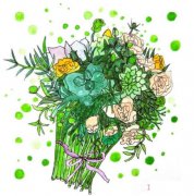 手捧花怎么画涂颜色简单漂亮步骤图