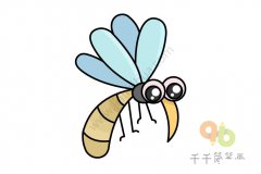q版蚊子简笔画步骤图图片