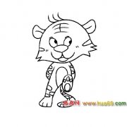 活泼的小老虎│动物简笔画4