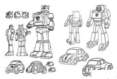 幼儿园变形金刚汽车人简笔画图片大全