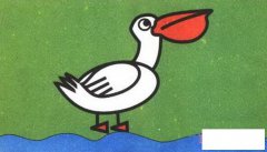 鹈鹕儿童画怎么画涂颜色可爱_卡通鹈鹕简笔画图