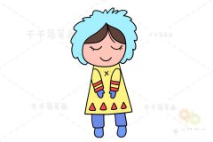 简单的女孩简笔画图片