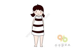 简单的小女孩简笔画教程