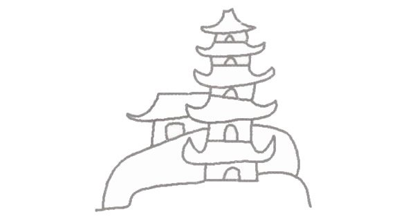 宝塔简笔画图片