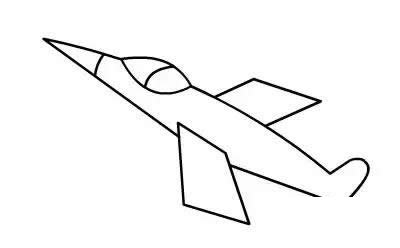 战斗机简笔画步骤图