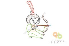 简单的黄忠简笔画怎么画