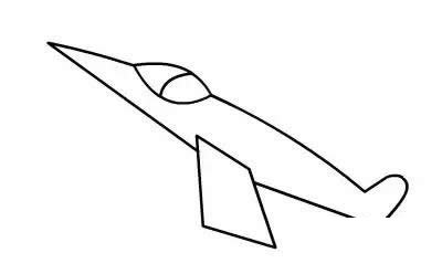 战斗机简笔画步骤图