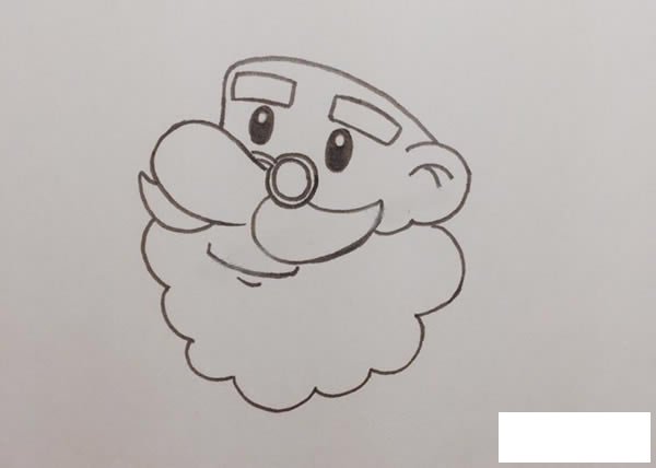 圣诞老人简笔画的画法步骤教程