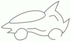 赛车简笔画分解步骤图片大全