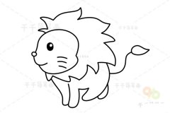 狮子简笔画 动物启蒙画