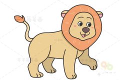 狮子简笔画 幼儿绘画