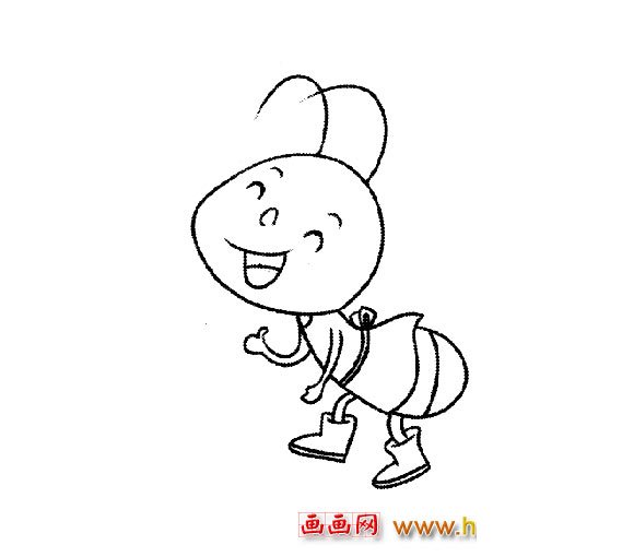 笑咪咪的蚂蚁_儿童简笔画