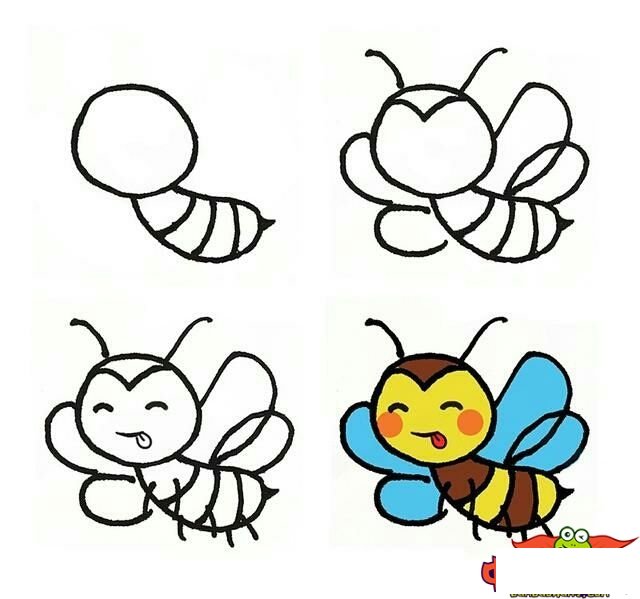 昆虫简笔画大全带颜色,简单的昆虫怎么画