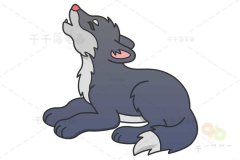 狼简笔画 幼儿绘画