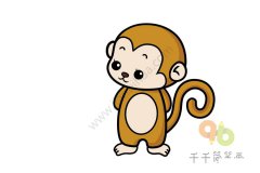 猕猴简笔画画法