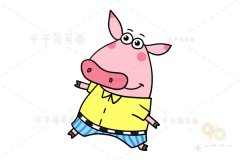 猪先生简笔画教程
