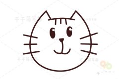 猫咪头像简笔画 学画动物