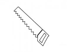 木工手锯简笔画图片