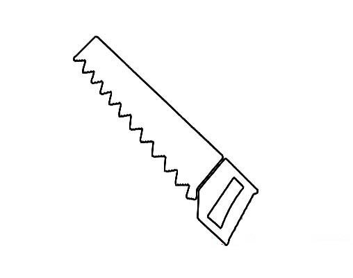 木工手锯简笔画图片