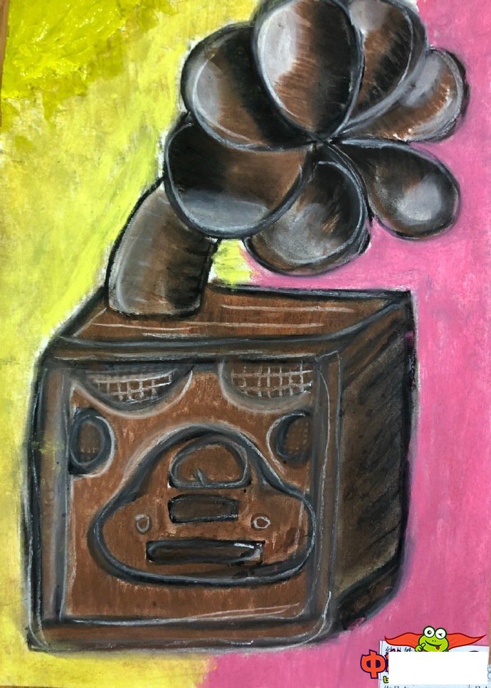 漂亮的儿童画图片大全,留声机