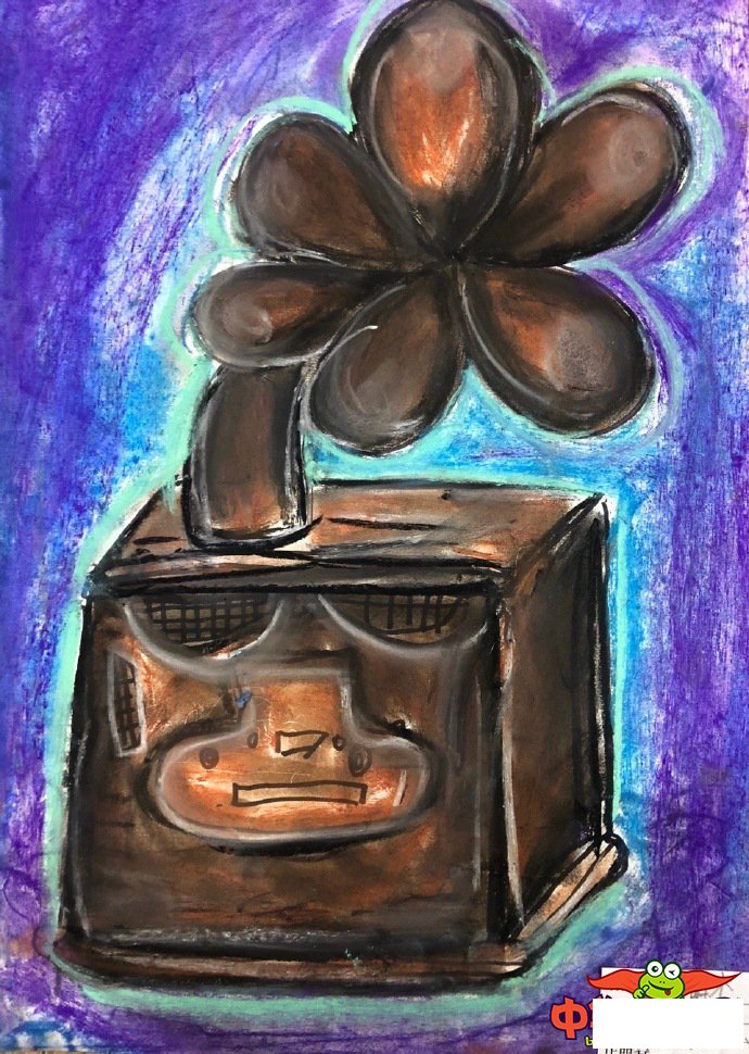 漂亮的儿童画图片大全,留声机