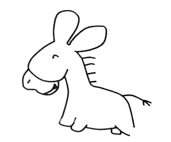 毛驴简笔画图片1