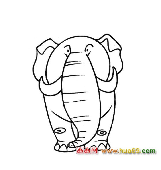 大象简笔画：又高又大1