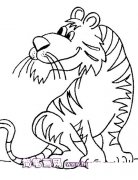 狡猾的老虎简笔画