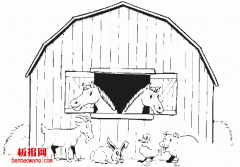 动物集会简笔画